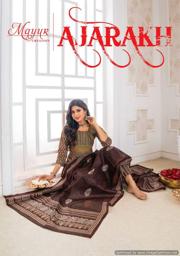 Ajarakh Vol 1 By Mayur Cotton Printed Kurti With Bottom Dupatta Wholesale Clothing Suppliers In India